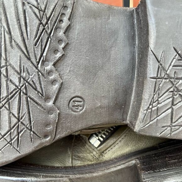 A.S.98 Fleetwood Zipper Leather Ankle Booties Green size 41EU - Picture 7 of 8